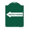 Signmission Visitor Parking With Left Arrow, Green & White Aluminum Architectural Sign, 18" x 24", GW-1824-24377 A-DES-GW-1824-24377 - alternate 1
